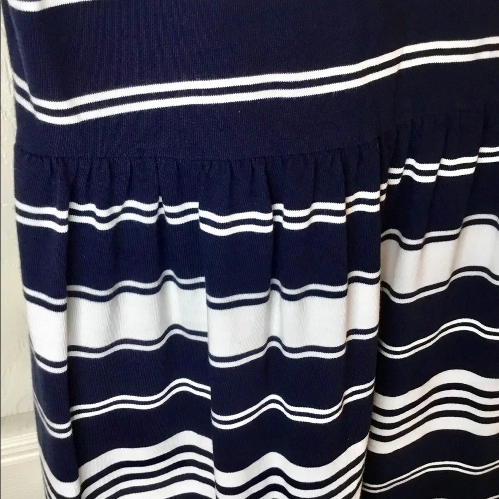 J.Crew Navy & White Striped Tank Dress - S